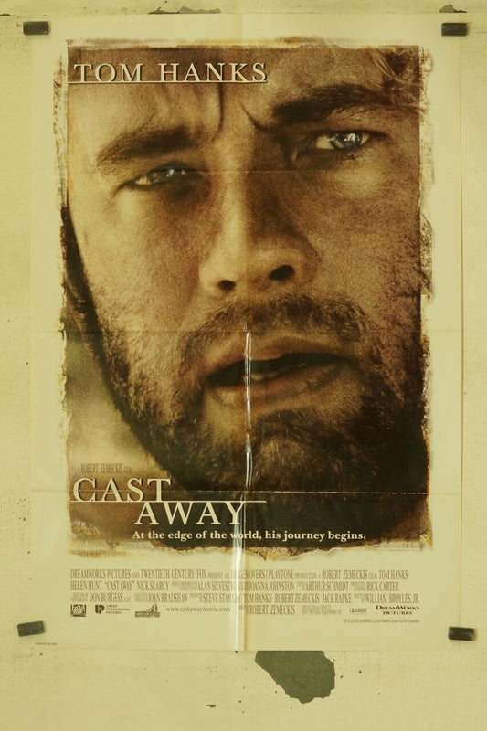 CAST AWAY 70x100 ORIGINAL MOVIE POSTER TOM HANKS