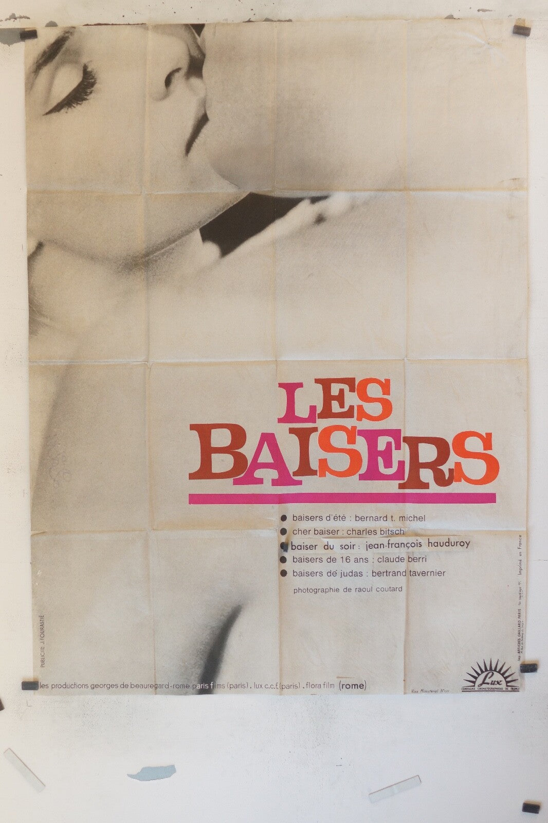LES BAISERS POSTER ORIGINAL 120x160 CLAUDE BERRI – BERTRAND TAVERNIER
