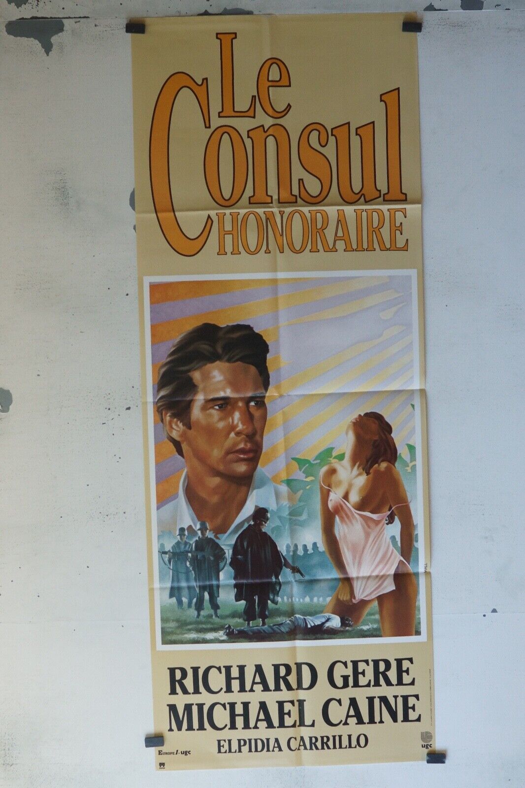 LE CONSUL HONORAIRE MOVIE POSTER ORIGINAL 60x160 JEFF BRIDGES
