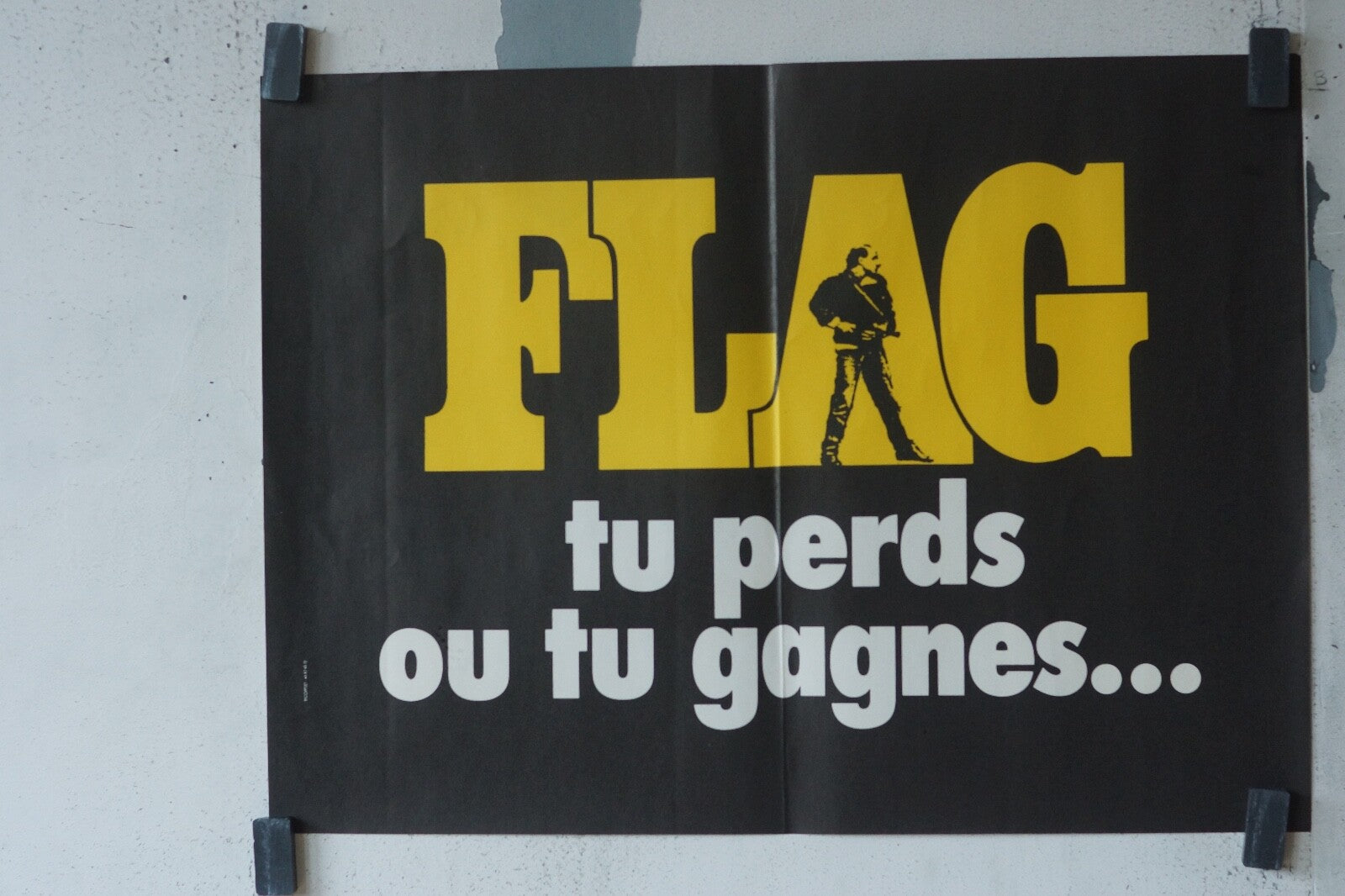 FLAG MOVIE POSTER ORIGINAL 39X52,50 BON ETAT TU PERDS OU TU GAGNES…