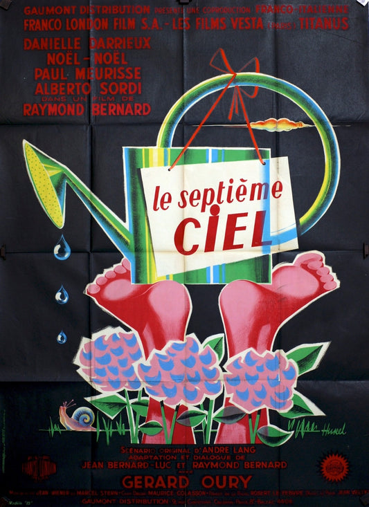 LE SEPTIÈME CIEL DANIELLE DARRIEUX MOVIE POSTER ORIGINAL 120x160