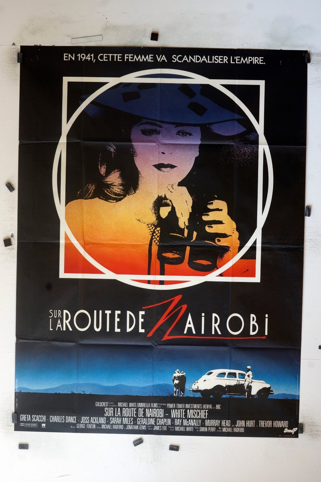SUR LA ROUTE DE NAIROBI  WHITE MISCHIEF MOVIE POSTER ORIGINAL (120x160)