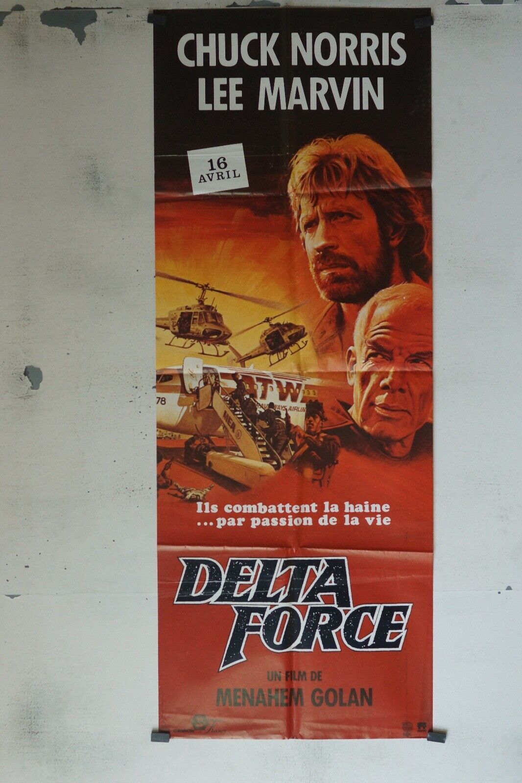 DELTA FORCE 60x160 ORIGINAL MOVIE POSTER CHUCK NORRIS