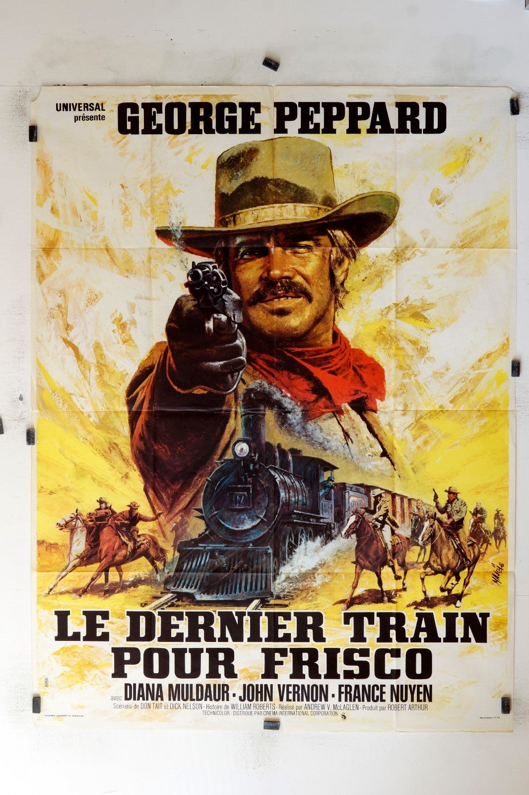 LE DERNIER TRAIN POUR FRISCO GEORGE PEPPARD MOVIE POSTER ORIGINAL (120x160)