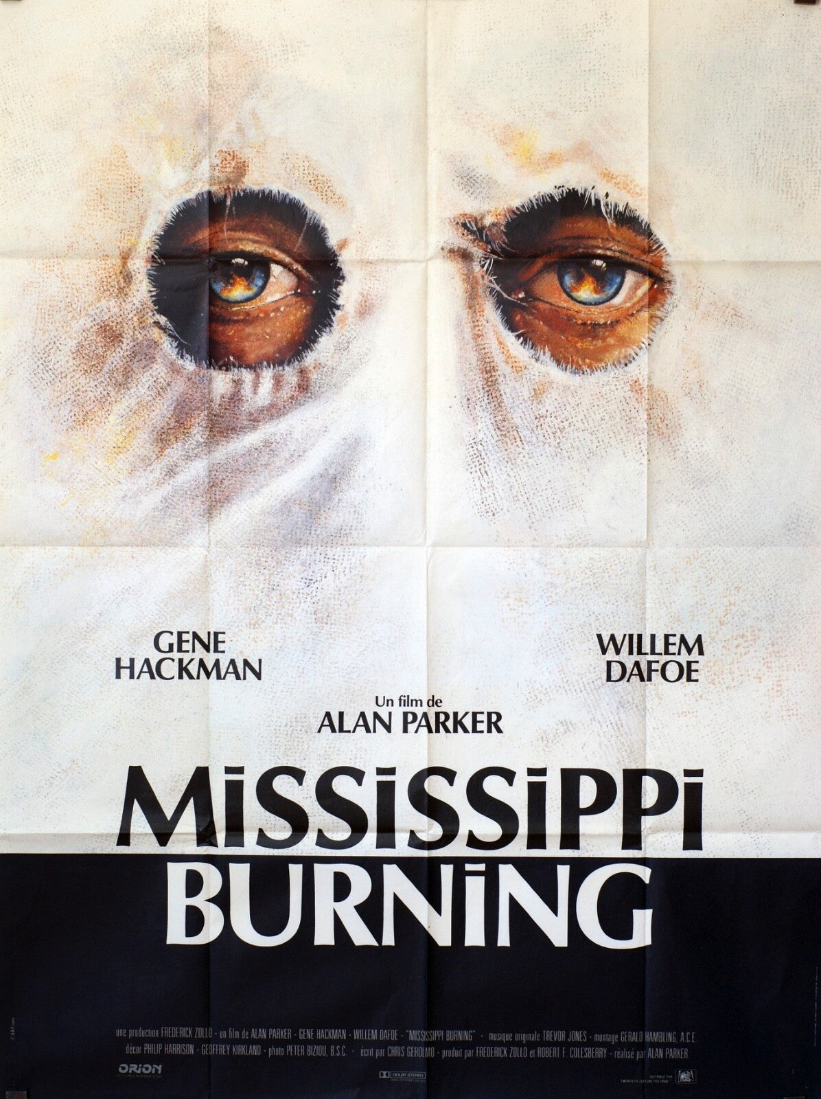 MISSISSIPPI BURNING MOVIE POSTER ORIGINAL 120x160 GENE HACKMAN
