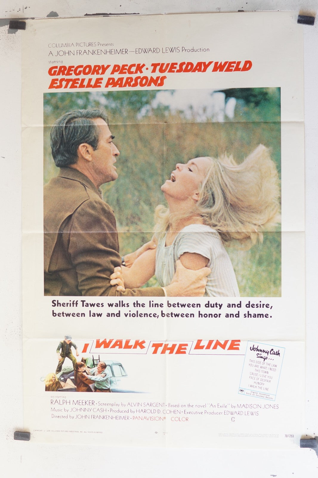I WALK THE LINE MOVIE POSTER ORIGINAL (69X103), John Frankenheimer, Gregory Peck