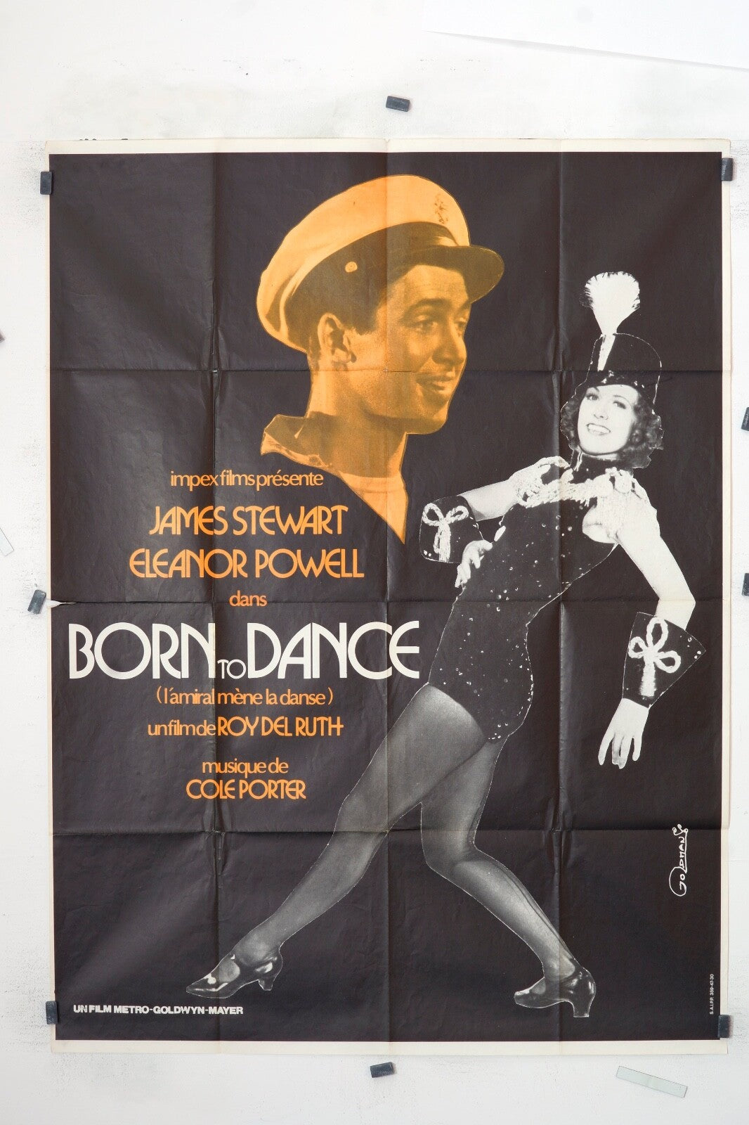 BORN TO DANCE JAMES STEWART MOVIE POSTER ORIGINAL 120x160