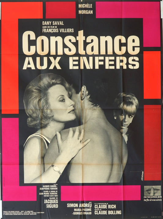 CONSTANCE AUX ENFERS – CALUDE RICH MOVIE POSTER ORIGINAL 120x160