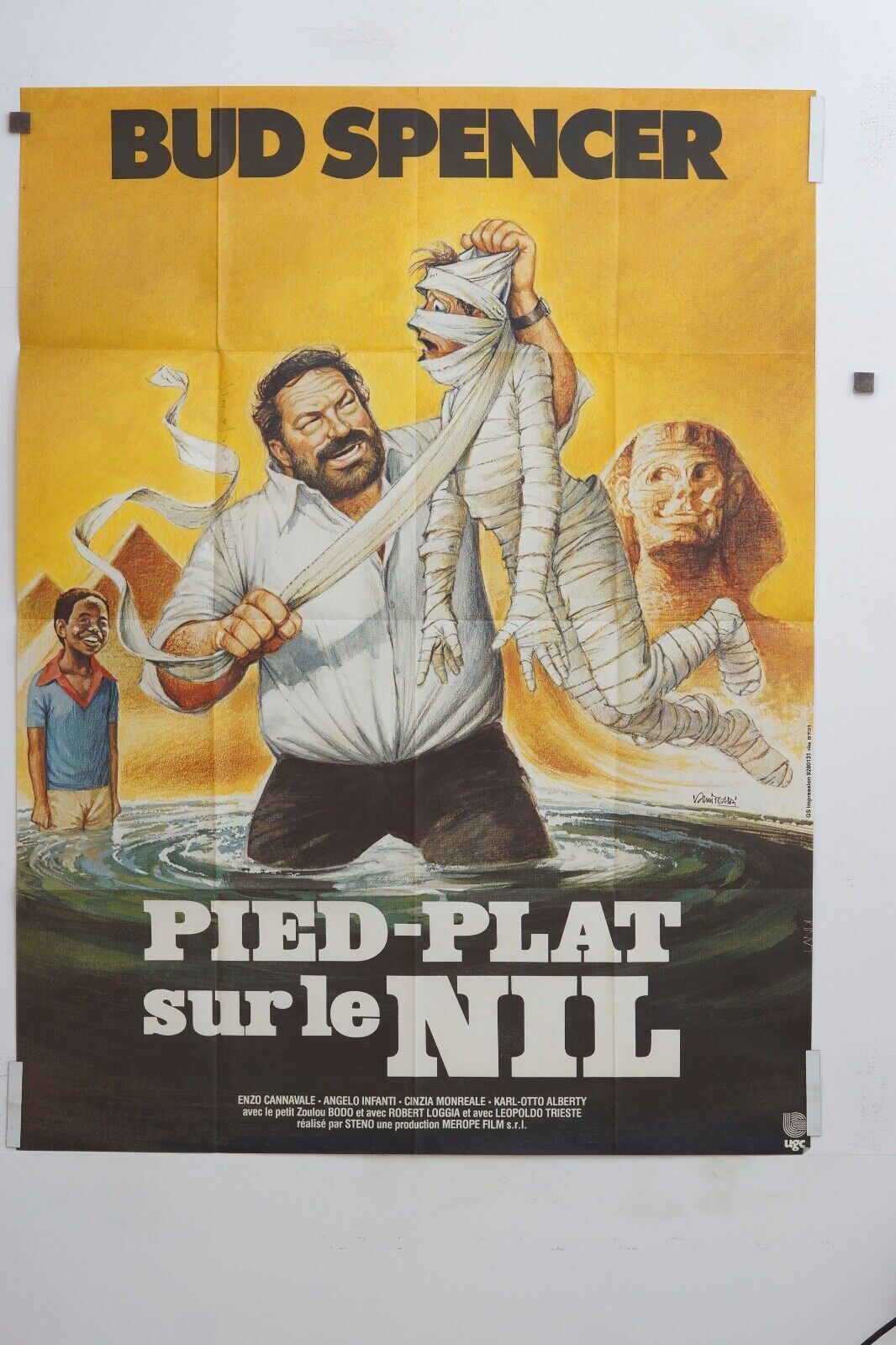 PIED-PLAT SUR LE NIL MOVIE POSTER ORIGINAL 120x160 BUD SPENCER