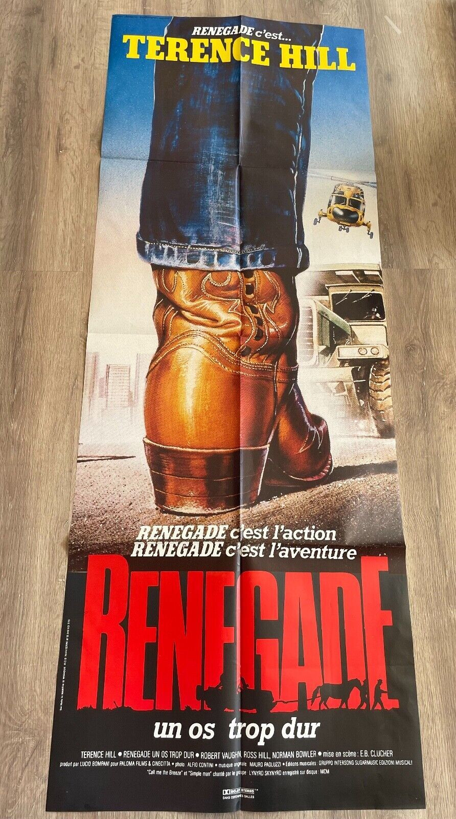 RENEGADE MOVIE POSTER ORIGINAL 60x160 TERENCE HILL