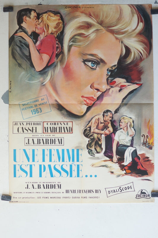UNE FEMME EST PASSEE…MOVIE POSTER ORIGINAL (60X80) Jean-Pierre Cassel , Corinne 