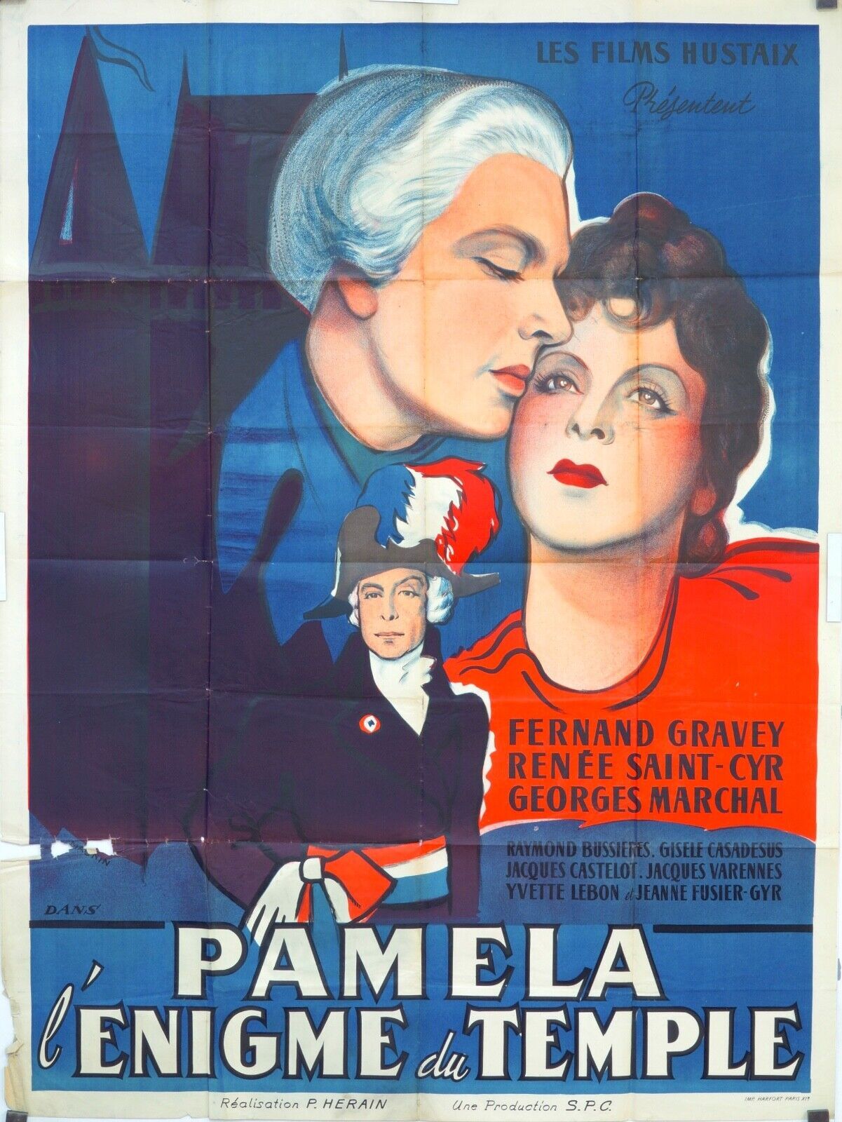 PAMELA, L’ÉNIGME DU TEMPLE MOVIE POSTER ORIGINAL 120x160 FERNAND GRAVEY