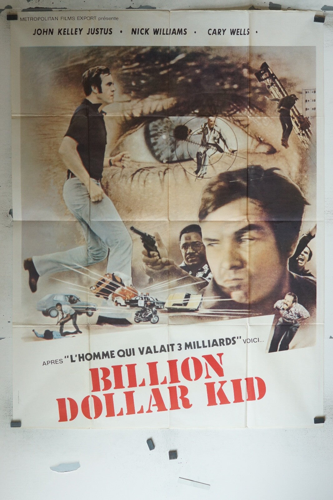 BILLION DOLLAR KID MOVIE POSTER ORIGINAL 120x160 JOHN KELLEY JUSTUS