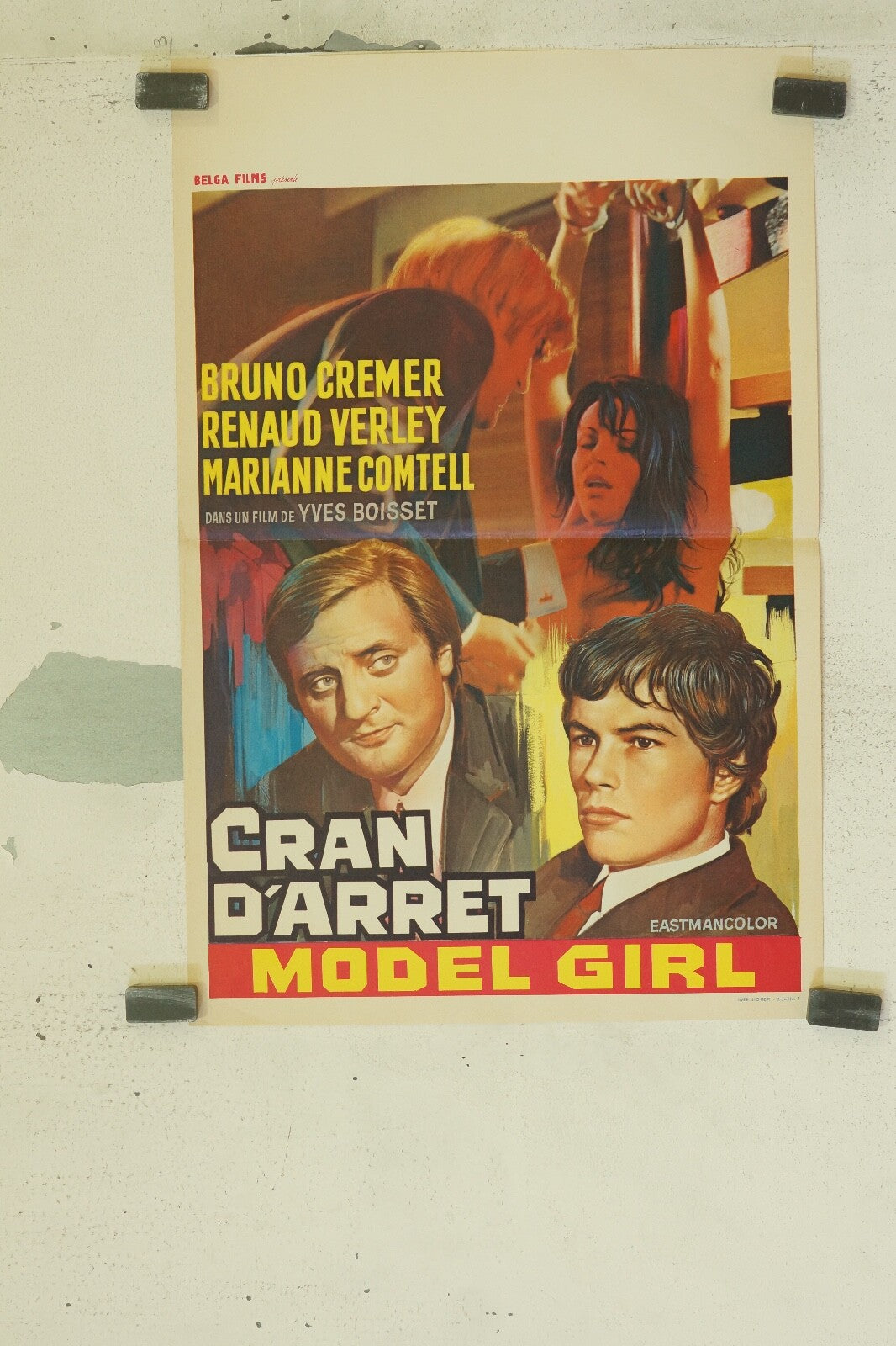 CRAN D’ARRET MOVIE POSTER ORIGINAL 35x54 BRUNO CREMER, RENAUD VERLAY
