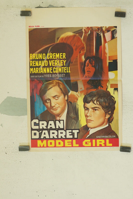 CRAN D’ARRET MOVIE POSTER ORIGINAL 35x54 BRUNO CREMER, RENAUD VERLAY