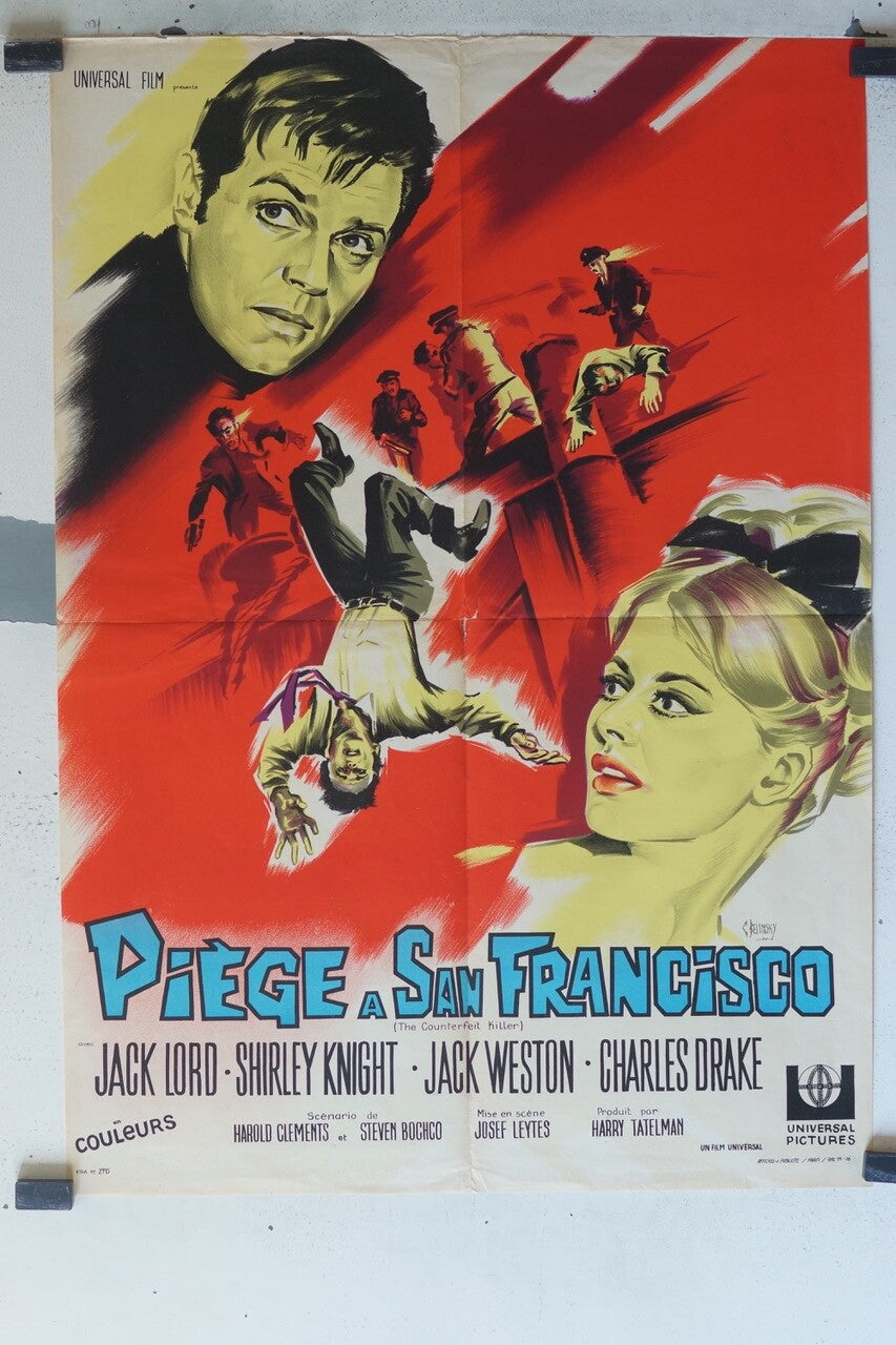 PIEGE A SAN FRANCISCO MOVIE POSTER ORIGINAL (56X80) Jack Lord , Shirley Knight ,