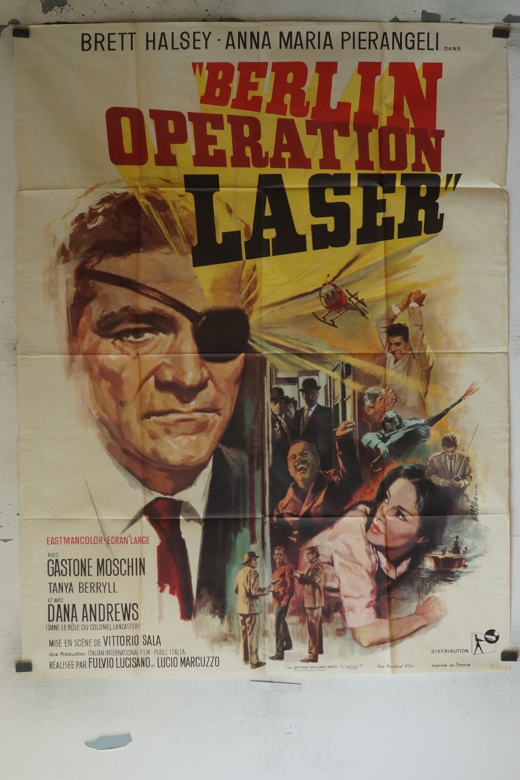 BERLIN OPÉRATION LASER MOVIE POSTER ORIGINAL 120x160 BRETT HALSEY