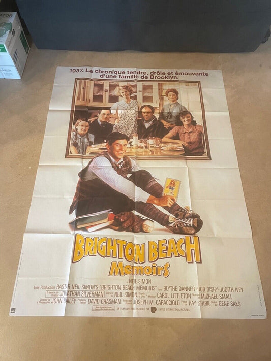 BRIGHTON BEACH MEMOIRS MOVIE POSTER ORIGINAL 120x160 ADJANI/DEPARDIEU