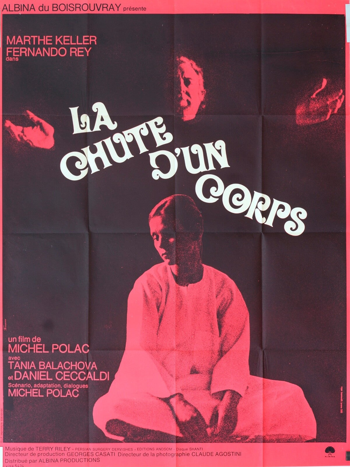 LA CHUTE D’UN CORPS ORIGINAL MOVIE POSTER 120x160  CHRISTIANE MINAZZOLI