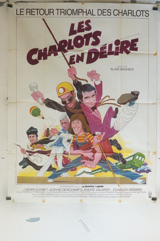LES CHARLOTS EN DÉLIRE MOVIE POSTER ORIGINAL 120x160 HENRI GUYBET
