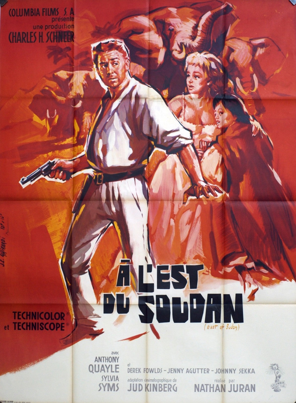 A L’EST DU SOUDAN ANTHONY QUAYLE movie poster ORIGINAL 120x160