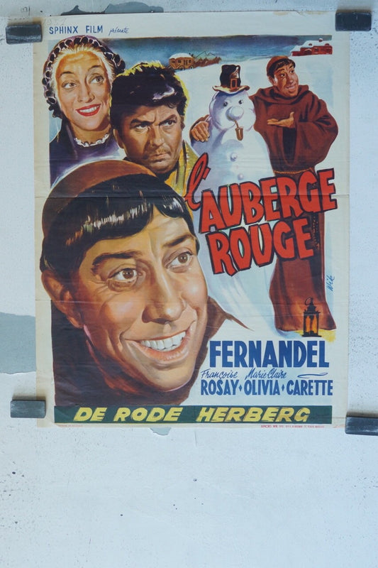 L’AUBERGE ROUGE MOVIE POSTER BELGIUM ORIGINAL 35x55 FERNANDEL
