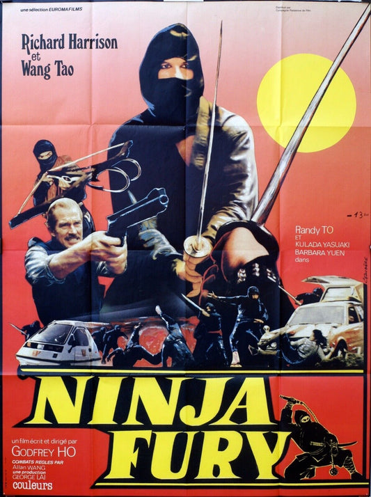 NINJA FURY MOVIE POSTER ORIGINAL 120x160 RICHARD HARRISON