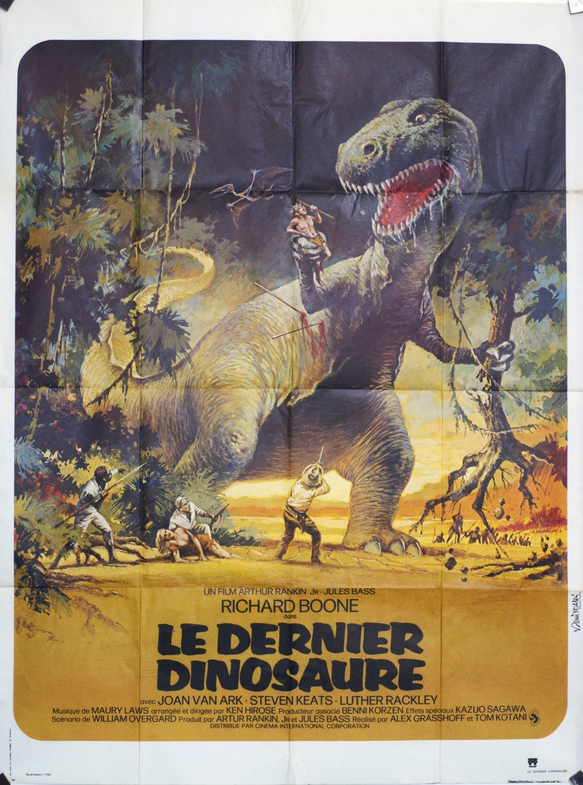 LE DERNIER DINOSAURE RICHARD BOONE POSTER ORIGINAL 120x160
