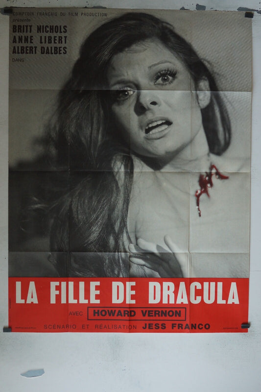LA FILLE DE DRACULA MOVIE POSTER ORIGINAL 120x160 HOWARD VERNON