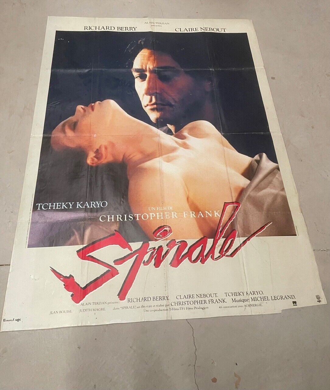 SPIRALE, TCHEKY KARYO, POSTER ORIGINAL SUR KRAFT 120X160