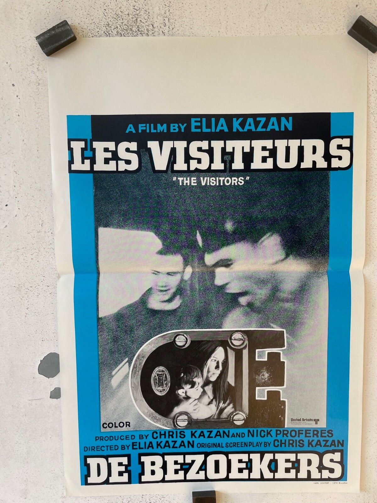 LES VISITEURS, BELGIAN MOVIE POSTER 36x55 ELIA KAZAN