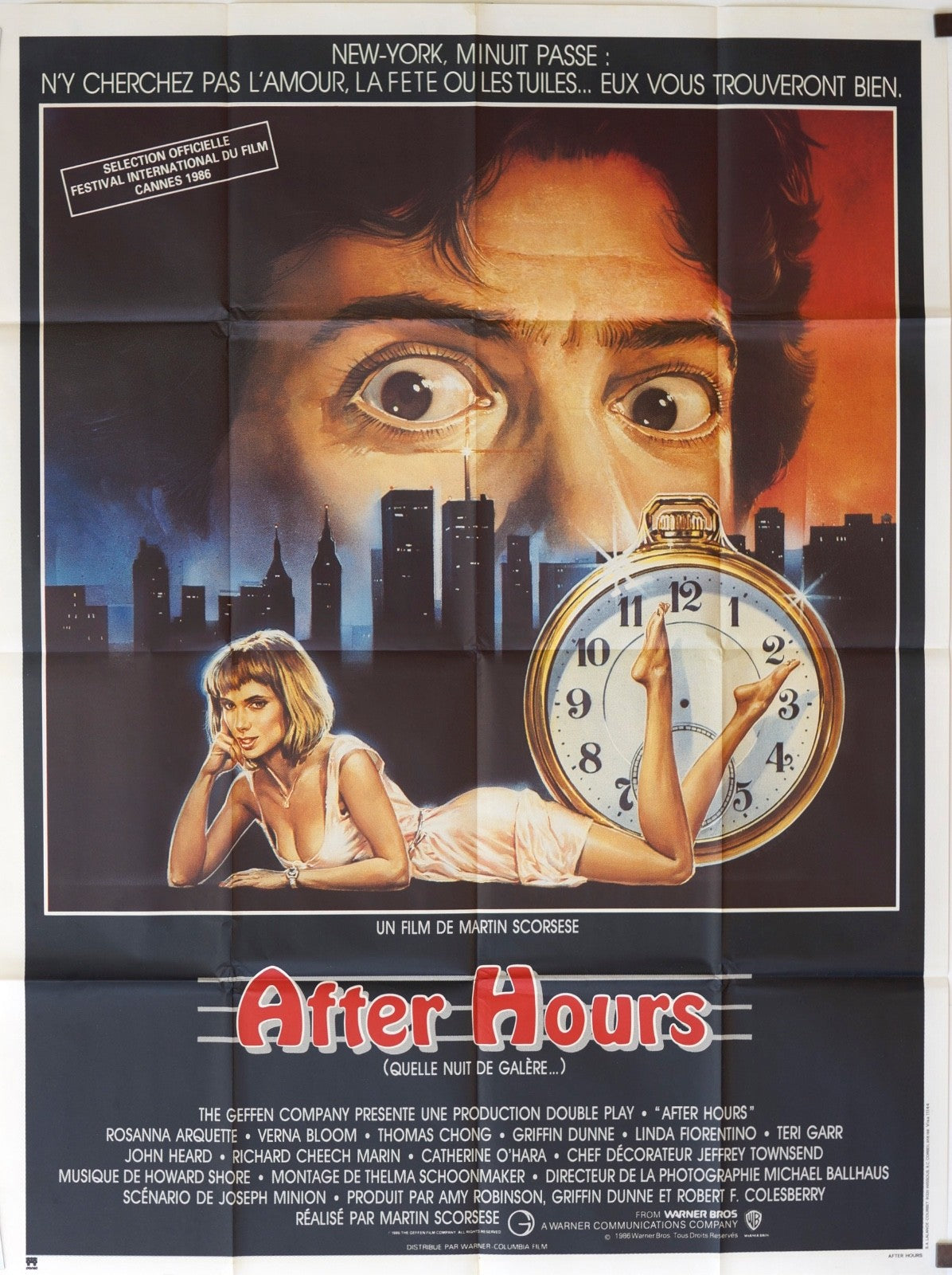 AFTER HOURS MARTIN SCORSESE MOVIE POSTER ORIGINAL 120x160