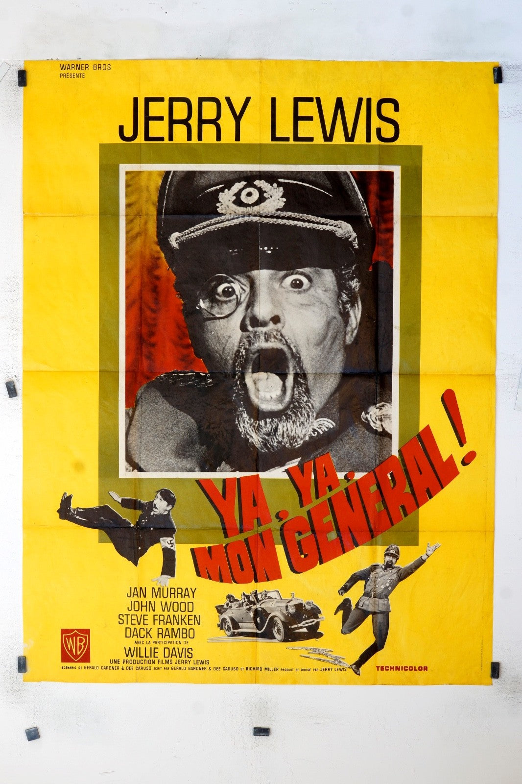 YA YA MON GÉNÉRAL ! JERRY LEWIS MOVIE POSTER ORIGINAL 120x160