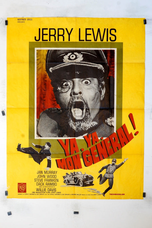 YA YA MON GÉNÉRAL ! JERRY LEWIS MOVIE POSTER ORIGINAL 120x160