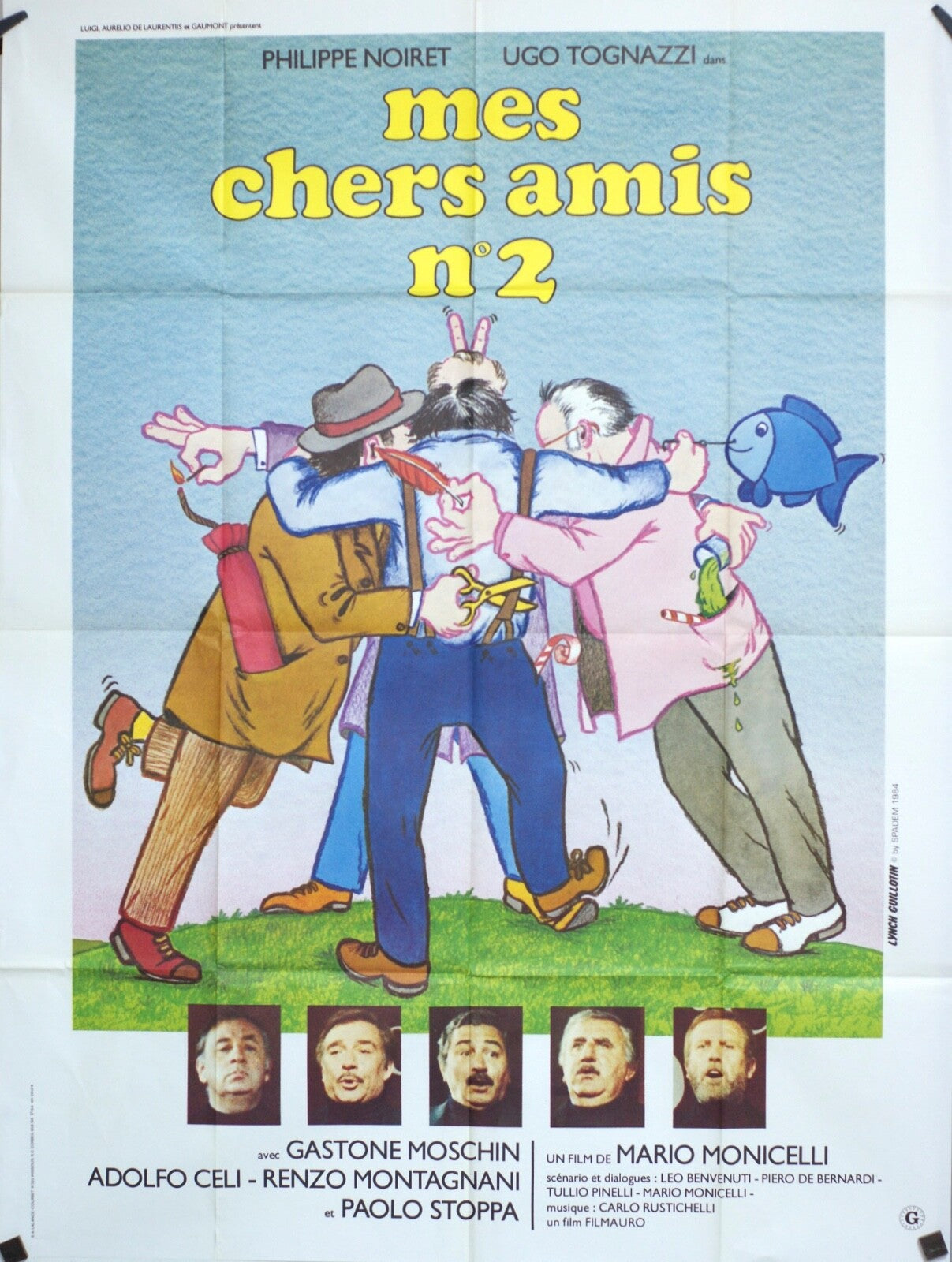 MES CHERS AMIS N°2 MOVIE POSTER ORIGINAL 120x160 GASTONE MOSCHIN