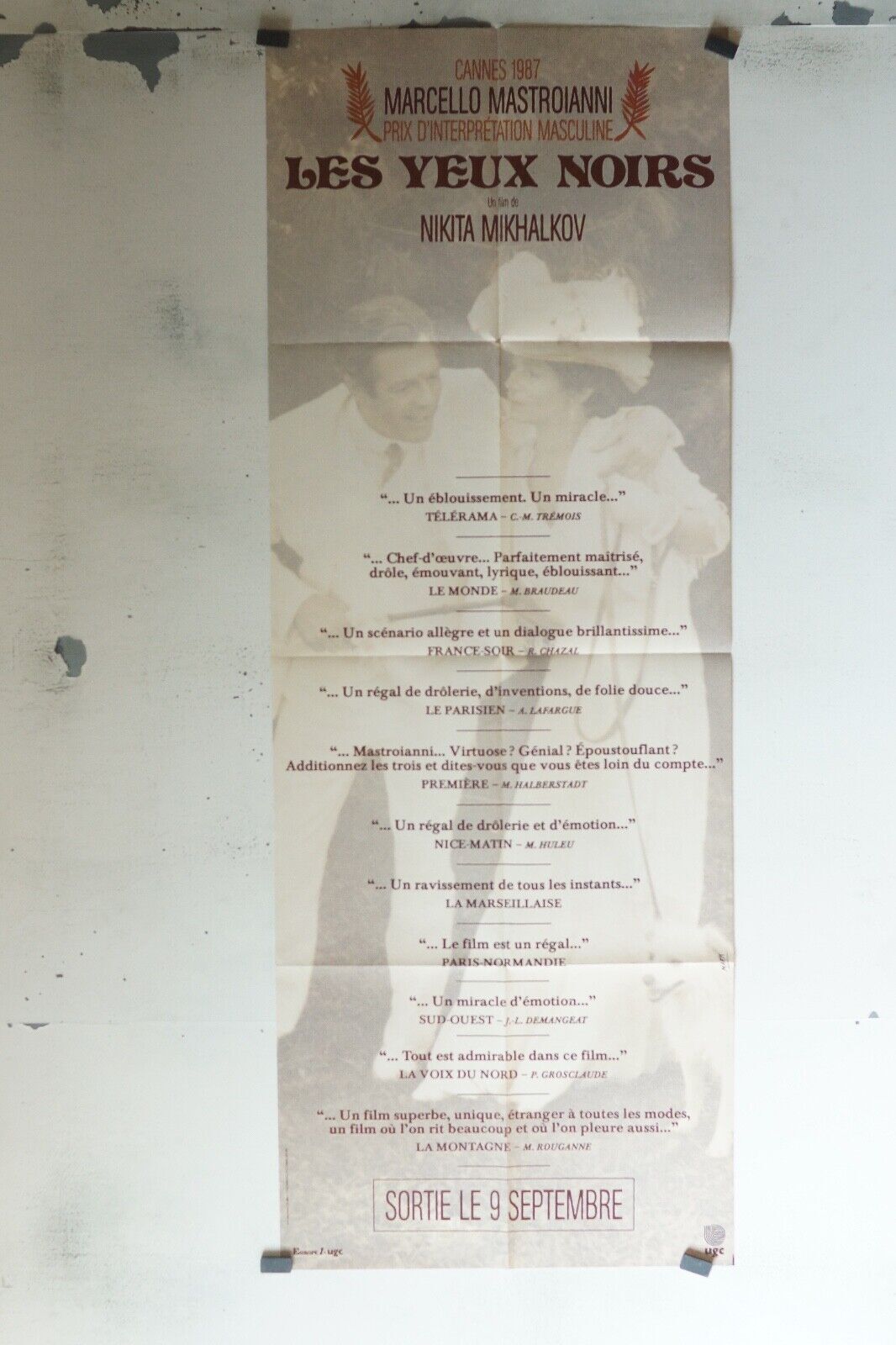 LES YEUX NOIRS ORIGINAL 60x160 MARCELLO MASTROIANNI