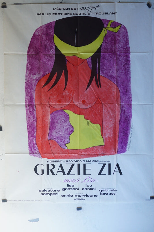 GRAZIE ZIA MOVIE POSTER 120x160 Lisa Gastoni , Lou Castel 