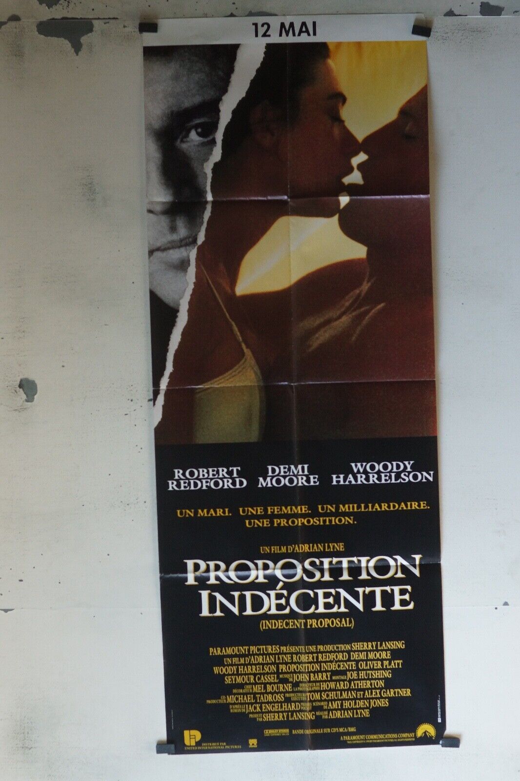 PROPOSITION INDÉCENTE ORIGINAL MOVIE POSTER 60X160 ROBERT REDFORD