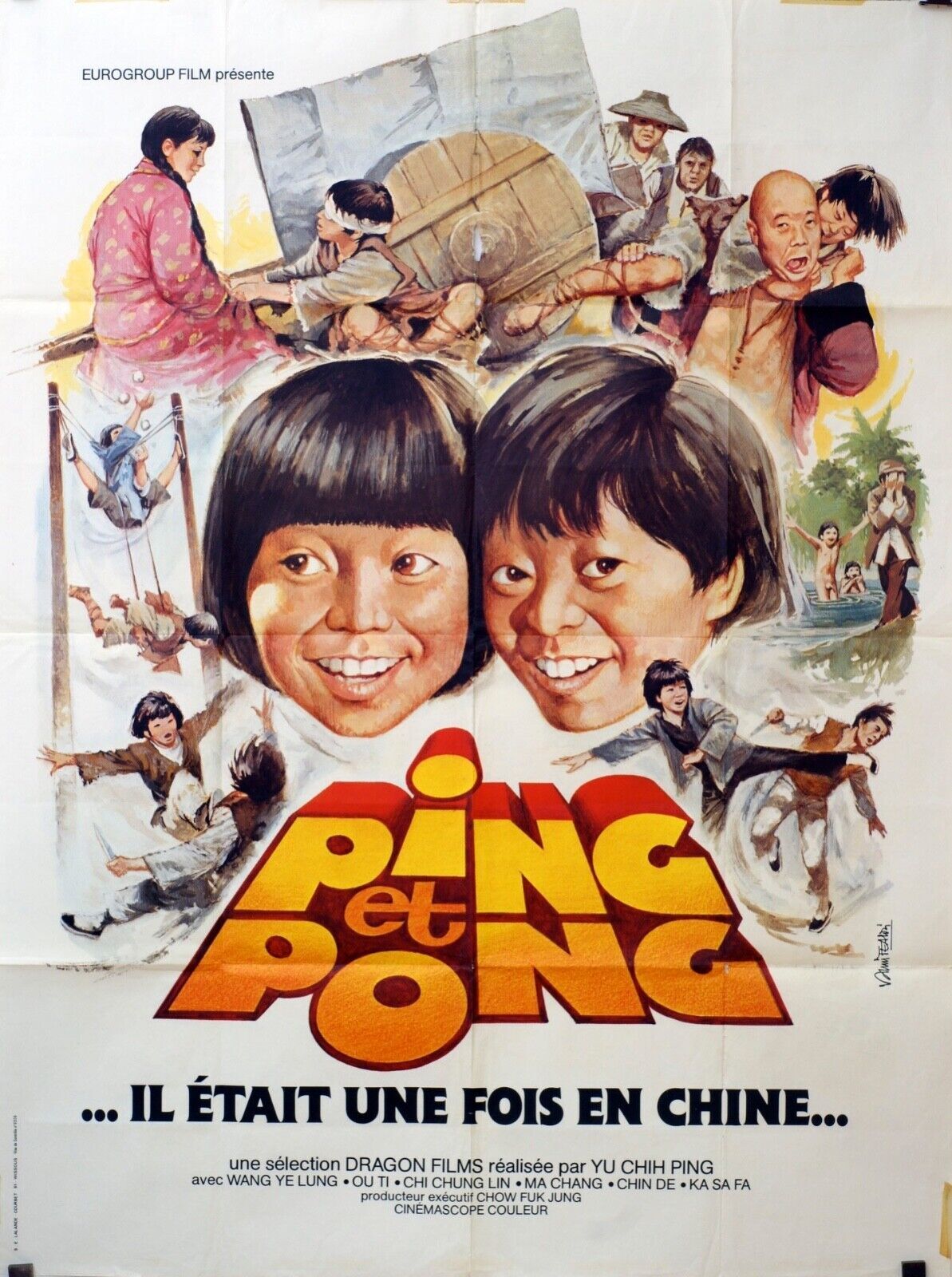 PING ET PONG POSTER ORIGINAL120x160 WANG YE LUNG