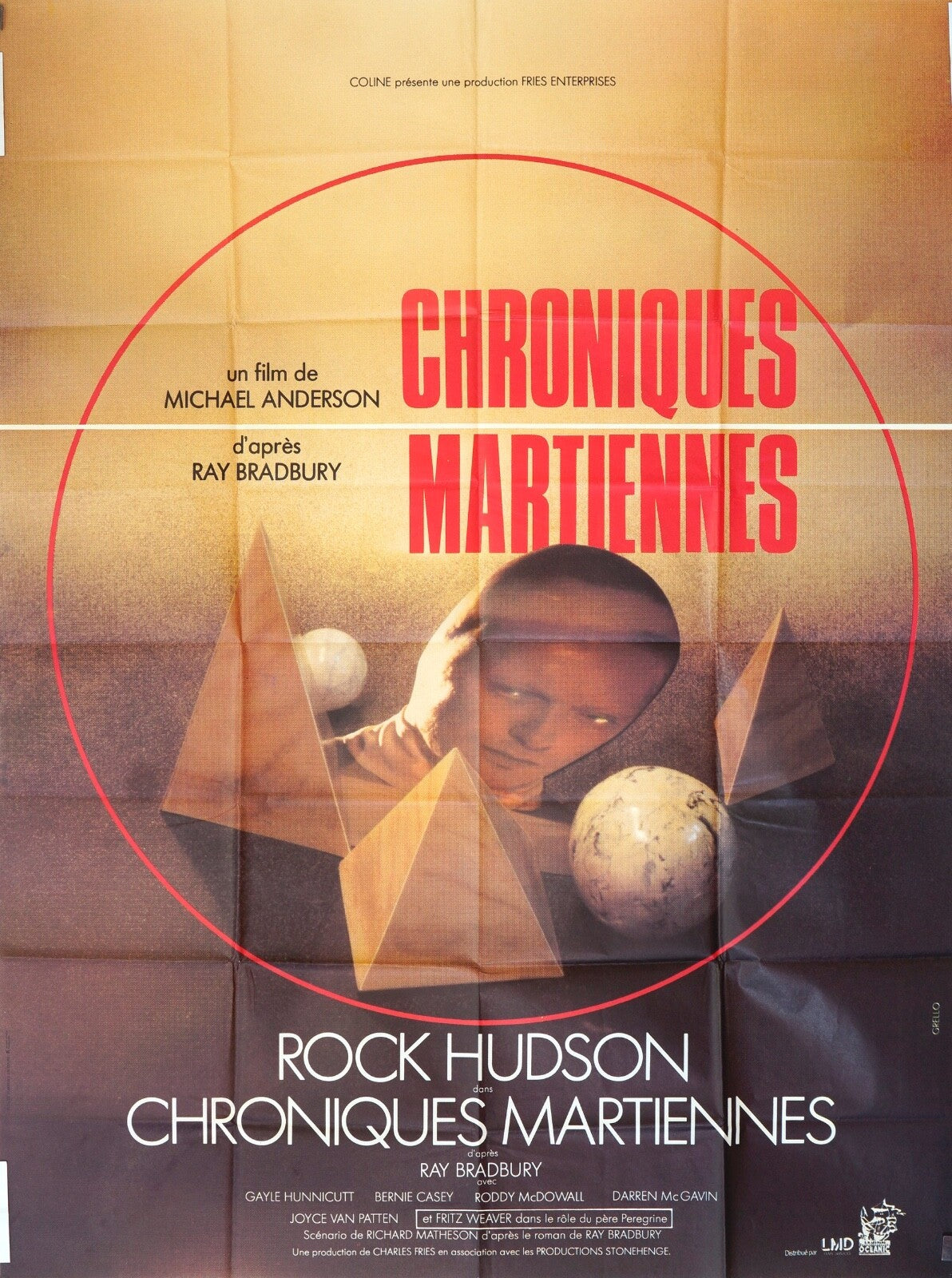 CHRONIQUES MARTIENNES POSTER ORIGINAL 120x160 ROCK HUDSON