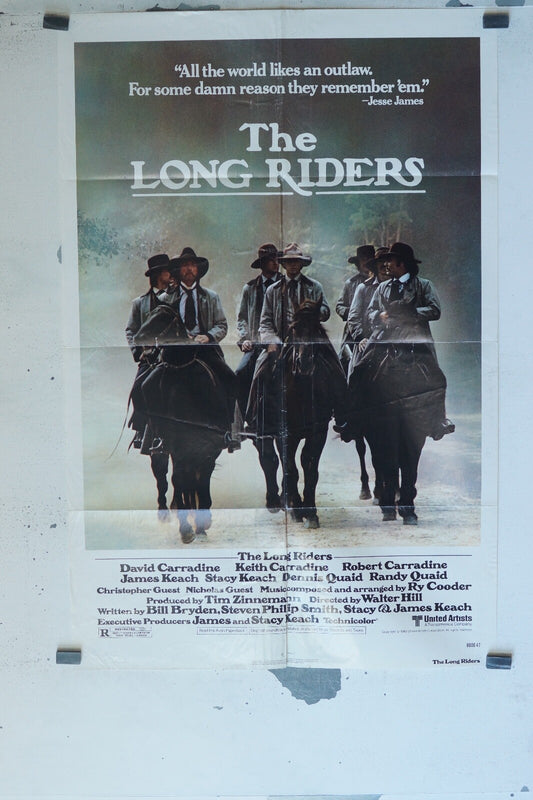 THE LONG RIDERS 70x100 ORIGINAL MOVIE POSTER DAVID CARRADINE – KEITH CARRADINE