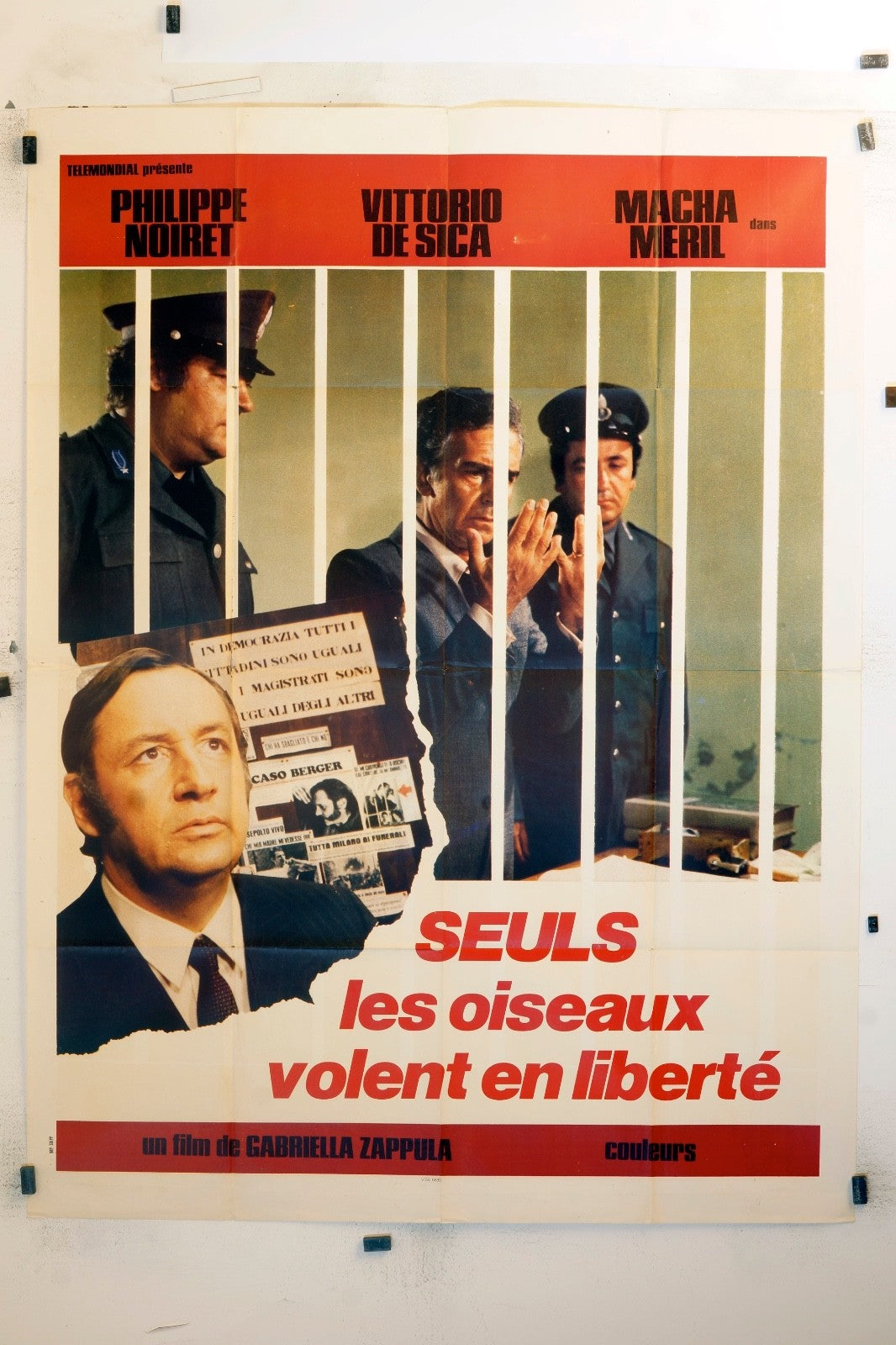 SEULS LES OISEAUX VOLENT EN LIBERTÉ PHILIPPE NOIRE MOVIE POSTER ORIGINAL 120x160