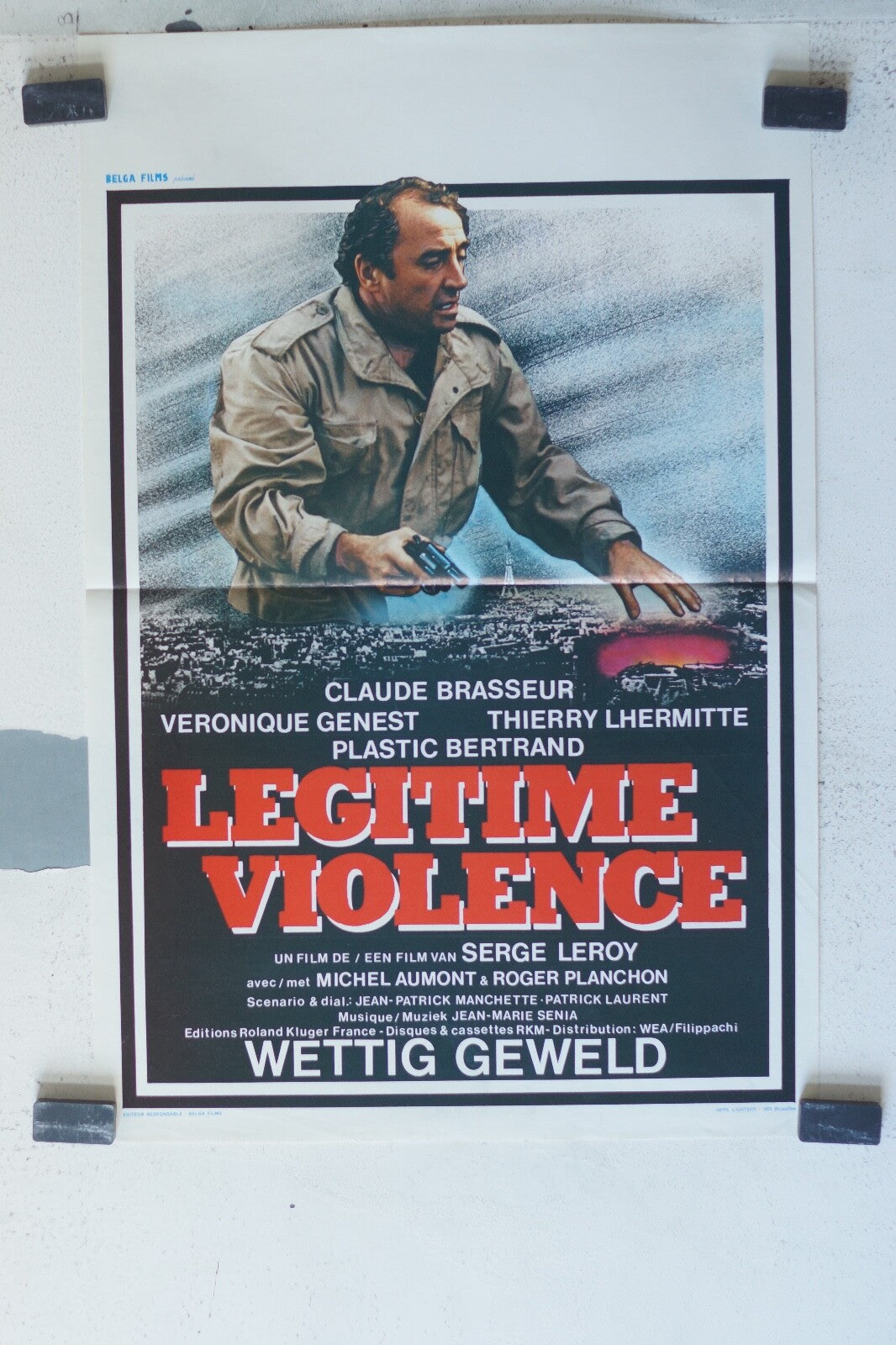 LEGITIME VIOLENCE ORIGINAL MOVIE POSTER 36x55 claude Brasseur , Veronique Genes