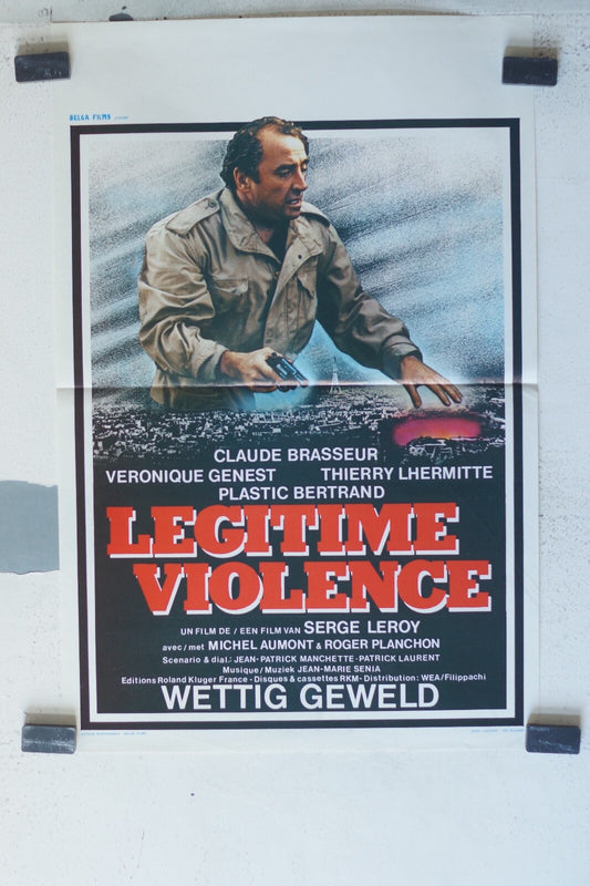 LEGITIME VIOLENCE ORIGINAL MOVIE POSTER 36x55 claude Brasseur , Veronique Genes