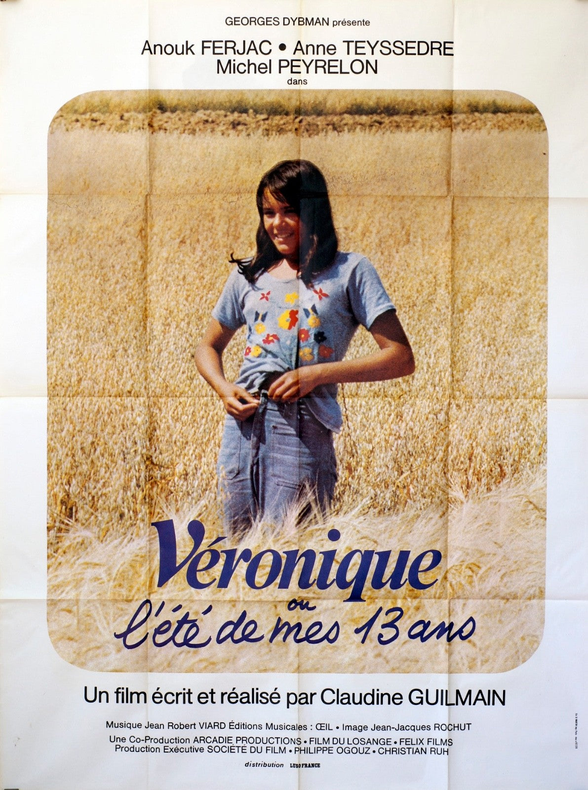 VÉRONIQUE OU L’ÉTÉ DE MES 13 ANS  ANOUK FERJAC  ORIGINAL MOVIE POSTER 120x160