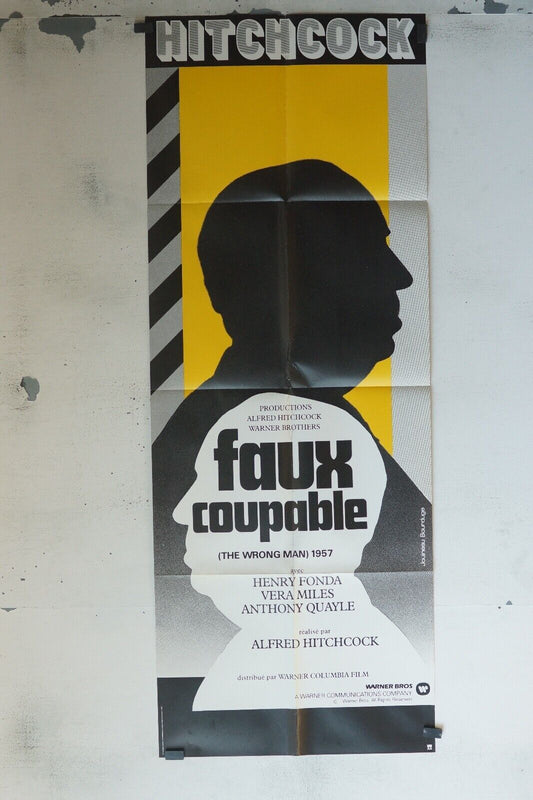 LE FAUX COUPABLE (60x160) MOVIE POSTER ORIGINAL HITCHCOCK