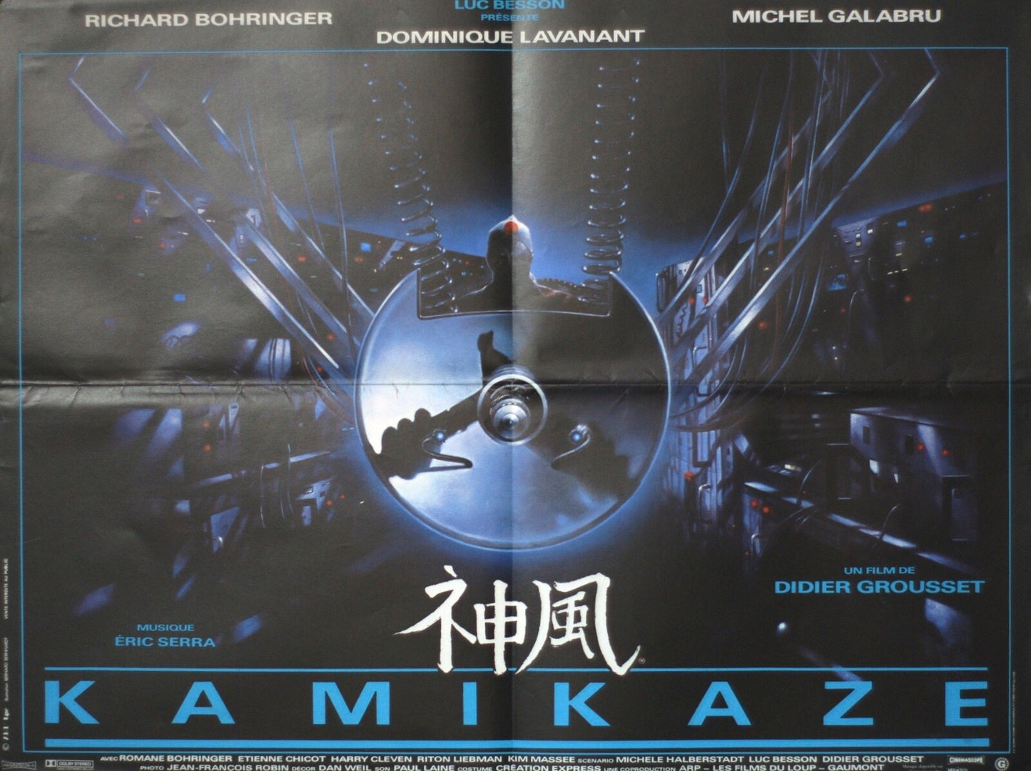 KAMIKAZE POSTER ORIGINAL (60x80), Didier Grousset, Richard Bohringer
