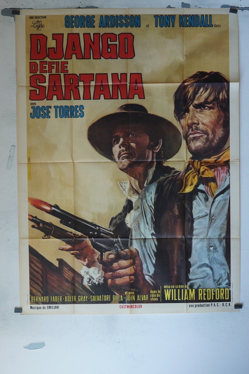 DJANGO DÉFIE SARTANA POSTER ORIGINAL120x160 GEORGE ARDISSON
