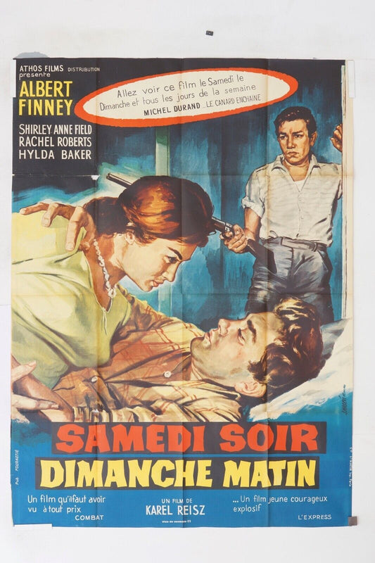 SAMEDI SOIR DIMANCHE MATIN MOVIE POSTER ORIGINAL 120x160 ALBERT FINNEY