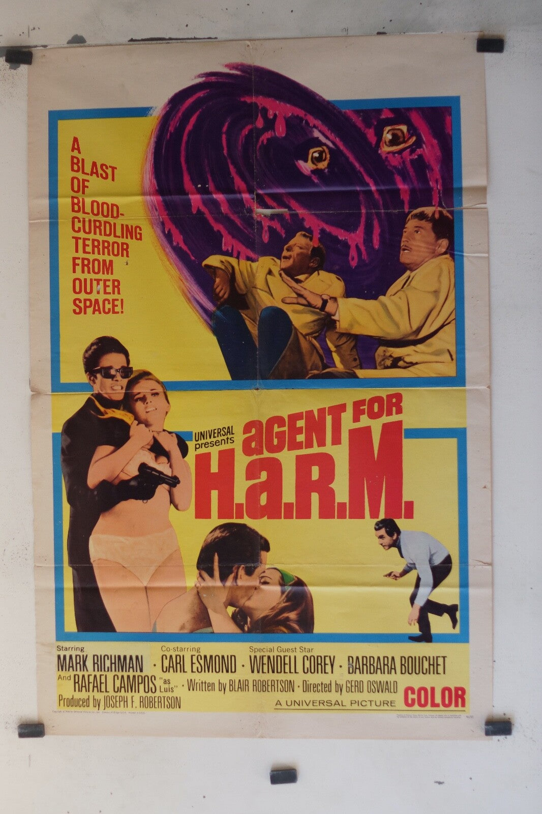 AGENT FOR H.A.R.M (1966) 700x100 ORIGINAL MOVIE POSTER MARK RICHMAN – CARL